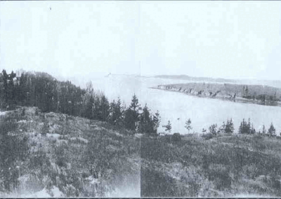 This view is taken from Tip Top at the Southern end of Bailey Island, looking out the mouth of Mackerel Cove and across to Abner's Point.